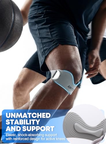 Silicone Patellar Tendon Support Strap 2 Pack, Adjustable Patella Knee Strap for Pain Relief, Non-Slip Patella Band for Men & Women, Jumper's Knee, Osgood Schlatter, Running & Squats Grey - color: Grey-001