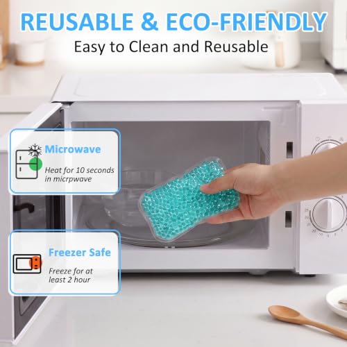 TrelaCo 8 Colors 24 Pcs Gel Bead Ice Pack 4 x 6 Inch Reusable Hot Cold Pack - color: 8 Colors