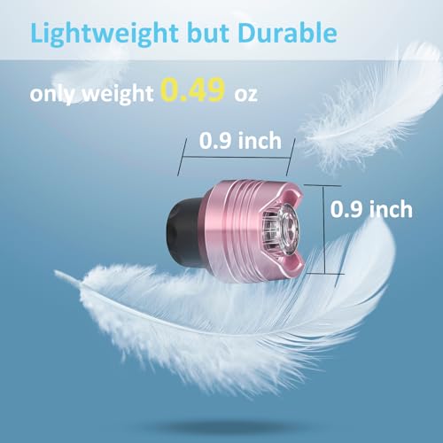 RAHAN 2Pcs Rechargeable Headlights for Clogs Shoe, LED Flashlight for Night Walking, Camping, Walking Dog, ShoeCharms for Boys and Girls - color: Pink