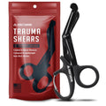 EVERLIT Trauma Shears Black Titanium Coated Non-Stick Blades Stainless Steel Bandage Medical Scissors for EMT EMS Doctor and Nurses (6" Compact, 1 Pair) - size: 6" Compact, 1 Pair