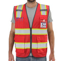 Dib Safety Reflective Safety Vest for Men Women with Pockets, Red Mesh M - color: Red Mesh, size: Medium