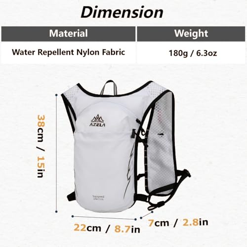 JEELAD Hydration Backpack Lightweight Vest for Hiking Trail Running Gear Cycling Marathon for Women Men - color: E - White (10l) - Only Vest