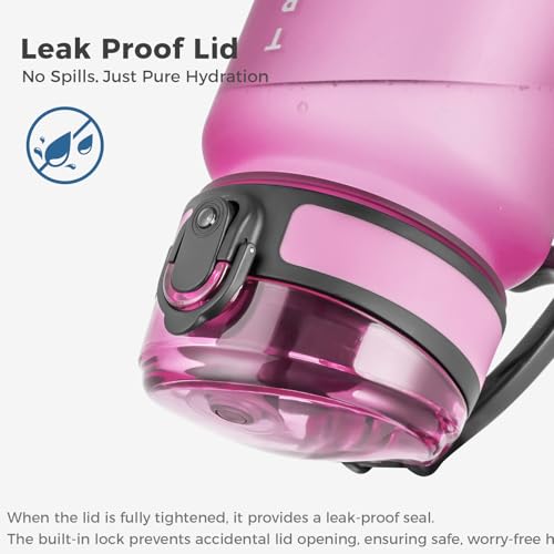 32oz Clear Tritan Water Bottle with Chug Lid - color: Magenta