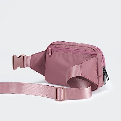 Pander Belt Bag Large 2L, Nylon Fanny Pack Purse for Women and Men with Adjustable Strap - color: Dune Pink