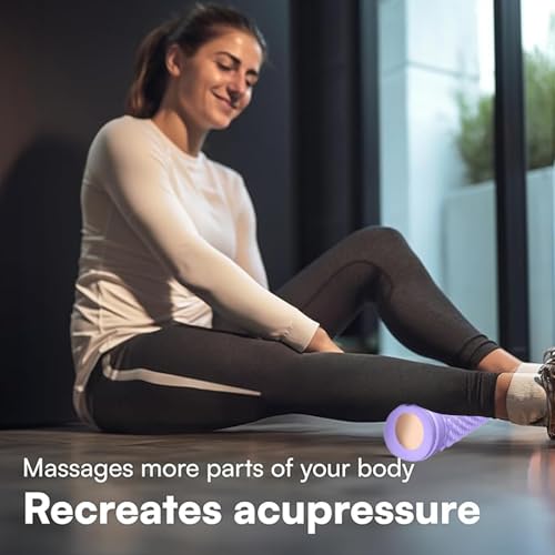 Foot Massager Ball Roller Yoga Roller Muscle Roller Stick for Feet Hand Leg Relaxatio Manual Feet Massager Purple Manual Leg Massagers Purple - color: Purple