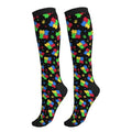 Avocado Compression Socks Women Men Knee High Stock for Running Work Support Nurses Travel - color: Autism