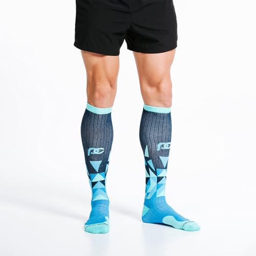 PRO Compression Marathon Socks - color: Blue Vertex, size: Large-X-Large