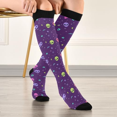 Wusikd Cute Penguin Compression Socks for Women and Men Circulation Long Socks for Athletic Running 1 - color: Multi 27