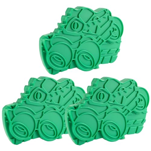 Kids Hard Ice Packs 3 Pack, Slim Reusable Freezer Packs for Lunch Boxes - color: Monster Truck Green