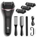 Electric Callus Remover for Feet with 3 Roller Heads 2 Speed Rechargeable Waterproof Foot File Perfect for Dead Hard Cracked Dry Skin - style: 3 Roller Heads