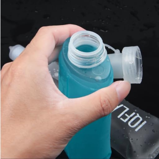 100ml TPU Soft Flask, Collapsible Water Bottle for Running Vest Hydration Pack, 1 Pack(Light blue) - color: Light blue