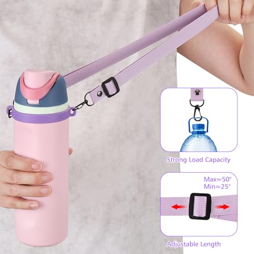 Accmor Water Bottle Strap Compatible with Owala Freesip Sway 30 oz 40 oz and Owala Freesip 24 oz 32 oz 40 oz, Adjustable Portable Water Bottle Handle Strap for Owala - color: purple