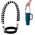 Water Bottle Handle Strap Compatible with Owala & Stanley Cups - color: Black
