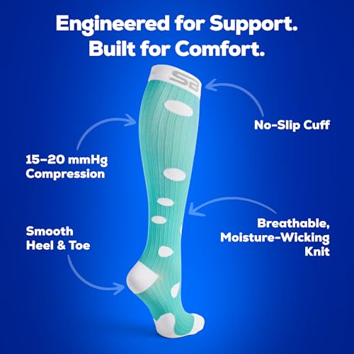 SB SOX 3-Pair Compression Socks (15-20mmHg) - color: 07 – Multi-color, size: S/M