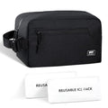 MIER Small Freezable Snack Bags Frozen Mini Cooler with 2 Gel Packs, Black - color: Black