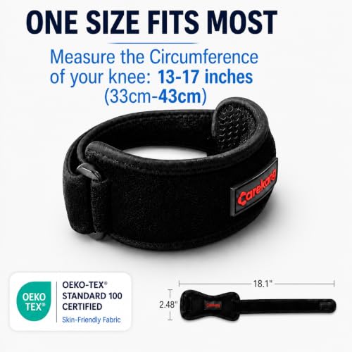 PRO Patella Tendon Knee Strap 2 Pack, Pain Relief Support Brace