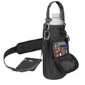 Insulated Water Bottle Carrier with Adjustable Strap - 25/32/40 oz Water Bottle Crossbody Bag with Small Purse for Hiking, Gym, Travel - color: Black
