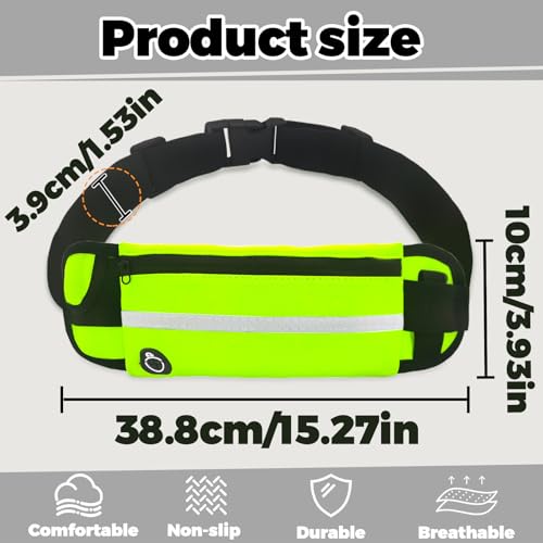 Running Waist Pack, Running Belts for Women and Men for Hanging Mobile Phone Water Bottle with Adjustable Strap for Exercise(Black) - color: black