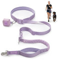 Spark Paws Hands Free Dog Leash - Bungee Waist Belt for Running & Walking - color: Lilac