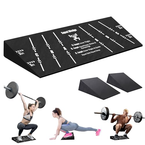 Squat Wedge Block One Piece: Heel Elevated Board for Lower Body Workout - size: 3Pcs: 1L+2S
