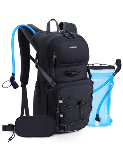 ECOHUB 20L Lightweight Hydration Backpack with 2L Water Bladder&Waist Pack