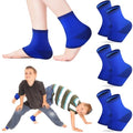 Tarpop 3 Pair Girls Ankle Brace Compression Sleeves, Blue, Medium - color: Blue, size: Medium