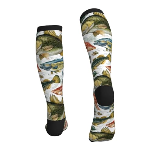 Compression Socks Circulation 15-20 Mmhg Knee High - color: Fish Bass