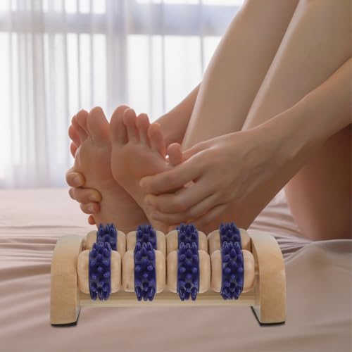 Wooden Foot Massager Roller Manual 5.51X4.72X2.16 inch