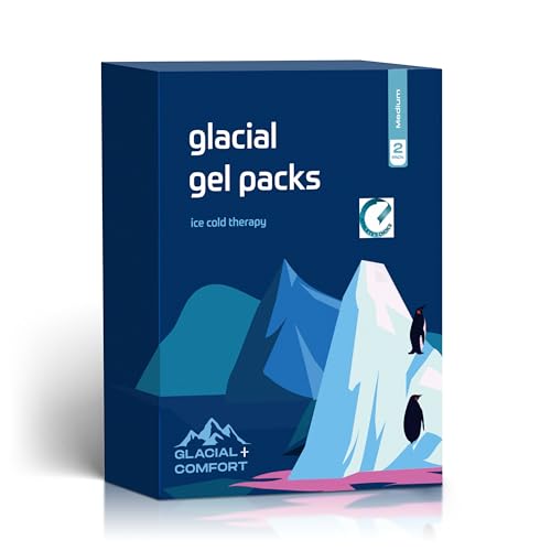Glacial Comfort Gel Ice Pack for Back Pain - (12" x 8") Reusable Cold Pads for Hip, Knee, Shoulder Injuries, Muscle Strains, Migraine & Postpartum Recovery with Flex Technology - After Surgery. - size: Medium (12" x 8")