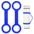 Water Bottle Handle Carrier Strap [2PCS] - Makes Any Cup Handheld Use for Running & Bike & Hiking & Gym - color: Blue