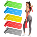 Renoj Pilates Flexbands, 5-Pack Latex-Free Resistance Bands Set – Exercise Bands for Pilates, Yoga, Stretching & Physical Therapy | Home Gym Equipment for Women & Men - color: Colorful