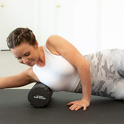 The Original Body Roller - High Density Foam Roller Massager for Deep Tissue Massage of the Back and Leg Muscles - Self Myofascial Release of Painful Trigger Point Muscle Adhesions (Black) - color: Black