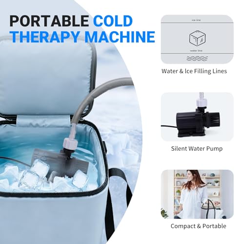Programmable Timer Cold Therapy Machine for Knee with Quiet Pump - color: Gray