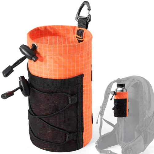 HowFly Backpack Water Bottle Holder for Backpack Straps Bottle Holder Pouch - color: Orange