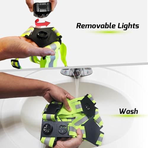Running Light Vest - Lighted Vest for Night Walking with Rechargeable LEDs