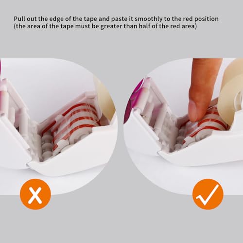 Eagle Automatic Tape Dispenser, Handheld & Portable Design, Office Tape Gun, One-Handed Operation with Safety Blade for Office, Home, DIY or Packaging (Includes 2 Free Tapes) (White) - color: White