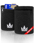 The Friendly Swede Wrist Wallets for Men & Women, Zipper Pocket, 2-Pack - color: Black - S