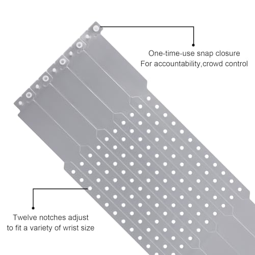100pcs Vinyl Wristbands, Disposable Waterproof Wristbands(Color : Gray) - color: Gray
