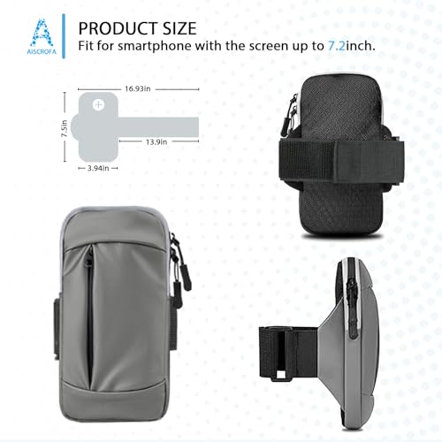 Phone Holder Arm Bands for Running Armband Small Crossbody Bags for Women Kids,iPhone 15 14 13 12 11 Pro Max Xs Xr X 6 7 8 Plus SE Mini Galaxy Ultra Edge S24 S23 Note - color: Grey