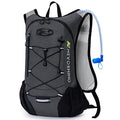 Lightweight Hydration Backpack, Running Backpack with 2L Water Bladder - color: Plaid Dark gray