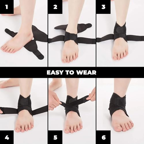 Astorn Precision-Engineered Ankle Brace for Men and Women, Professional-Grade Compression Support Wrap for Achilles Tendon, Sprains, Plantar Fasciitis, Arthritis, Running, Basketball (Large) - size: Large