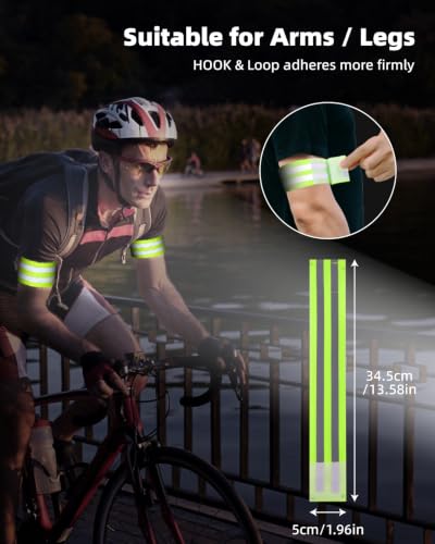 LED Reflective Vest Safety Gear, High Visibility Reflective Running Gear for Dog Walking Running Cycling, Adjustable for Men Women Kids - Reflective Armband and Dog Light with USB Rechargeable