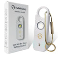 Personal Alarm for Women, Men, Kids, Elderly, Self Defense - Designed by Women 140DB Extra Speakers Alarm with Strobe Light, Rechargeable, Safety Alarms and Premium Keychain (Pure White) - color: Pure White
