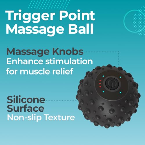 ZeenKind Vibrating Massage Ball Foot Roller Plantar Fasciitis Pain Relief - color: Sphere Massage Ball With Vibration