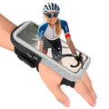 Wristband Phone Holder for Running, Running Armband with Card Slot for iPhone Pro Max Plus (16/15/14/13/12/11/X/XR), for Galaxy S24/S10, Cell Phone Armband Up to 7.0'' Phone - color: Grey