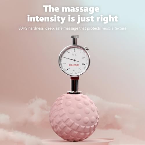 Muscle Recovery Ball - High-Density [TPE] Foam Roller for Myofascial Release, Relieves Foot/Back Pain - Yoga & Fitness Massage Tool - color: Pink