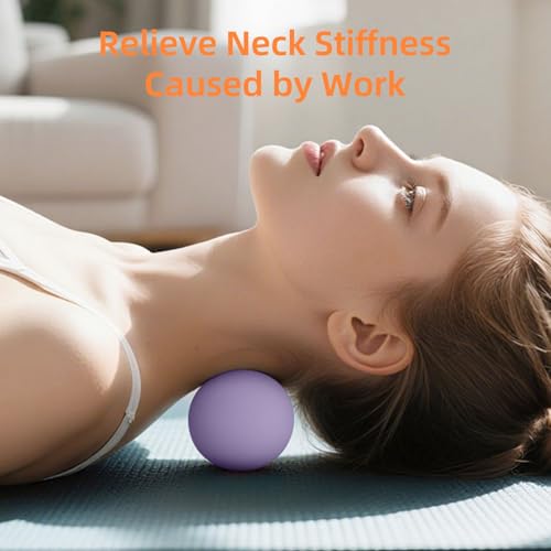 Massage Lacrosse Ball for Myofascial Release, Trigger Point Therapy - color: Purple