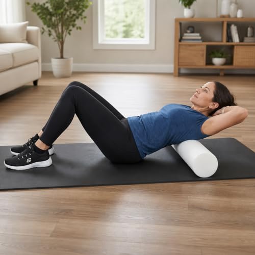 Firm White PE Foam Roller (36" Full Round) - size: 36" Full Round