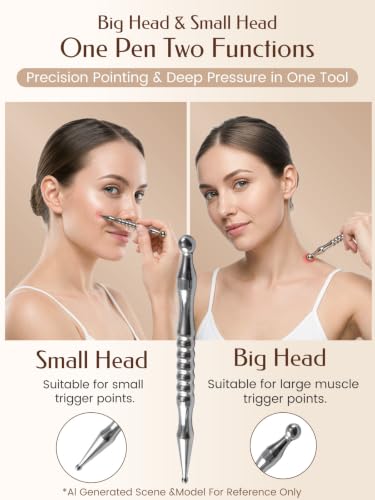 Stainless Steel Gua Sha and Acupuncture Pen, Face and Body Massage Tool Set - size: 2PCS