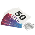 PATIKIL Tearproof Running Bib Numbers Waterproof Race Competitor Numbers with Safety Pin for Marathon - style: 1-50